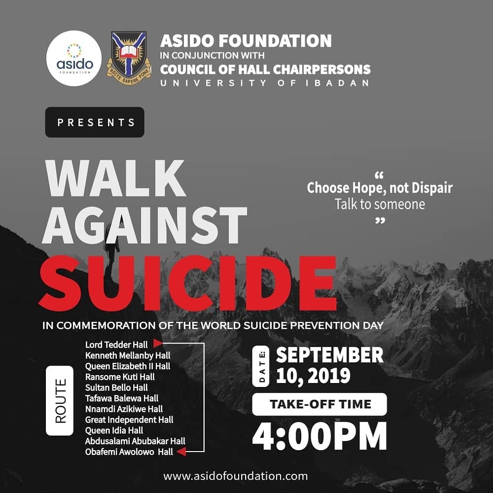 asidofoundation's tweet photo. Today (September 10) is World Suicide Prevention Day
We will hold an interactive session on the theme soon... On our Telegram Community Channel (https://t.co/OxaCpfA4at). Stay tuned
Join us if you can
Let's talk about it
#suicideprevention
#everythingmentalhealth
#itsourwork https://t.co/DeAV7ubfJp