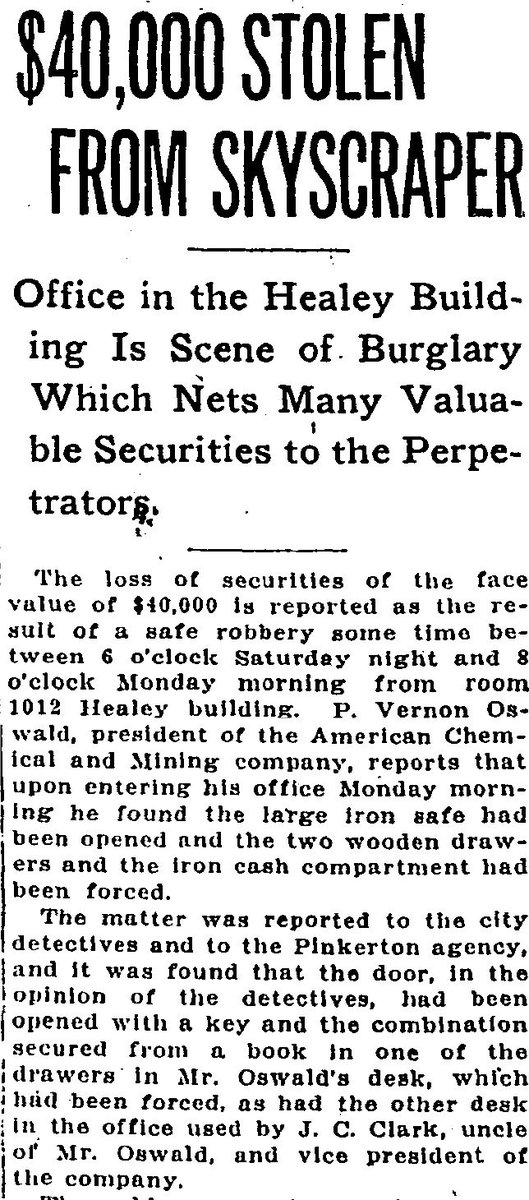 healey100yrs's tweet photo. 101 yrs. ago, there was a major robbery at the Healey. What was $40K in 1918 is close to $700K today. The good news is that investigators didn’t think anyone would be dumb enough to try to do something with the securities. Full story: https://t.co/jMS8Vc8oPf #atlantahistory https://t.co/D8FYRpQUKe