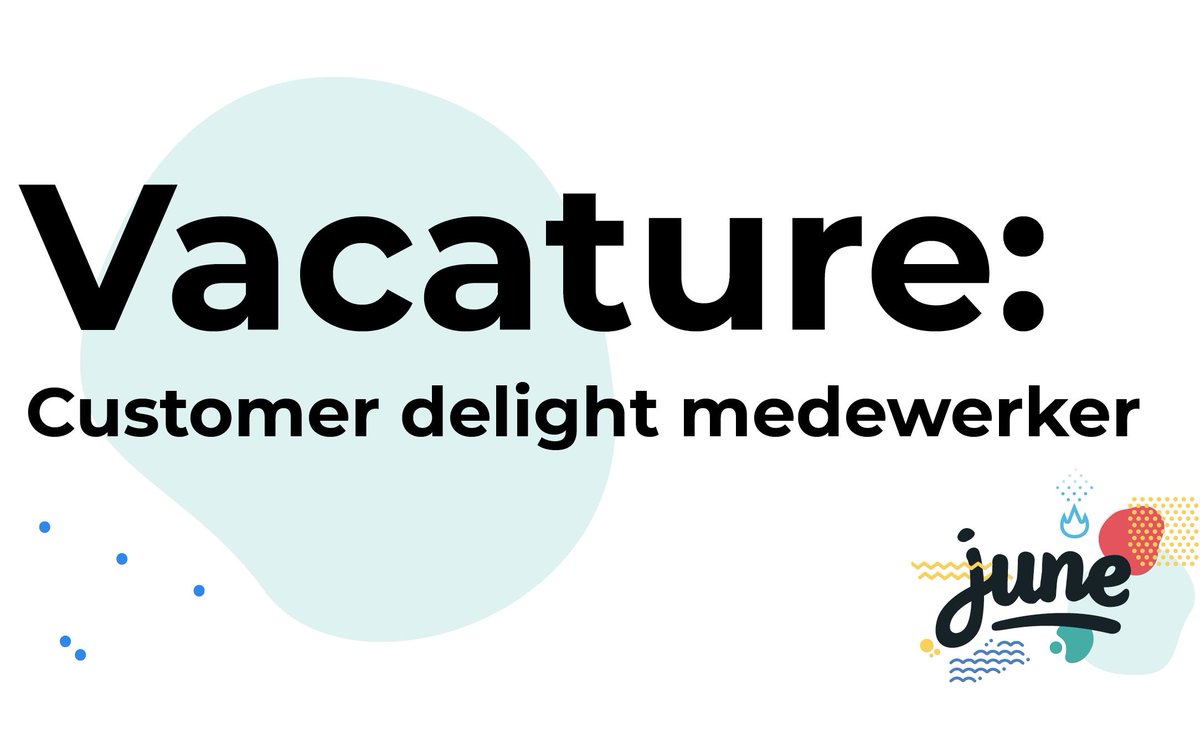 June breidt uit! Wie komt ons team versterken ? Denk je dat je het in je hebt om samen met ons de transitie
naar 100% groene energie in een stroomversnelling te brengen

Aarzel dan niet en solliciteer vandaag nog via: jobs@june.energy ! 👉june.energy/nl/vacatures