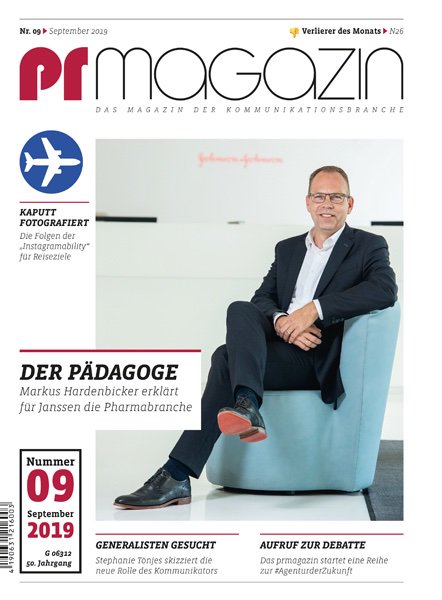 newsradar's tweet photo. HT @pr_magazin: Das September-Heft ist da! Auf dem Cover: @MHardenbicker von @JanssenCilag
Außerdem: unsere Analyse über die Folgen der #Instagramability von Reisezielen. #Insights
Alle Themen finden Sie hier: https://t.co/36KhwUFse5 https://t.co/2CJp287EVO