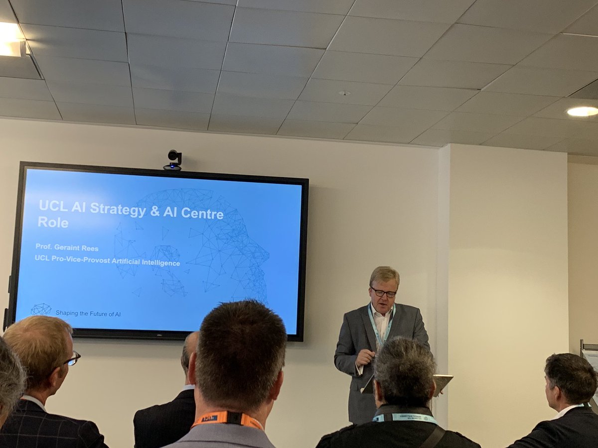 Great to be here to celebrate and see the launch of the new <a href="/ucl/">UCL</a> centre for artificial intelligence 🤩. Great to hear from the centres head <a href="/davidobarber/">David Barber</a> and the pro-vice provost for AI <a href="/profgeraintrees/">Geraint Rees</a> and to see their great new space 🎉 ucl.ac.uk/ai-centre/ #AICentreUCL