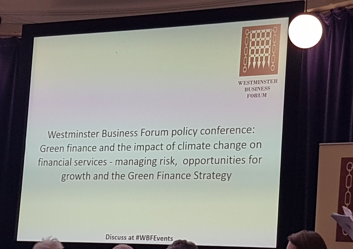 Great Keynote speech by Sir <a href="/RogerGifford/">Sir Roger Gifford</a> of #greenfinanceinitiative at the #WBFEvents Forum on #GreenFinance and #ClimateChange, on financing green  projects and Greening finance. Some new oppoortunities for the #Ecoactuary tool to make better informed decisions <a href="/markmulligan/">Mark Mulligan</a>