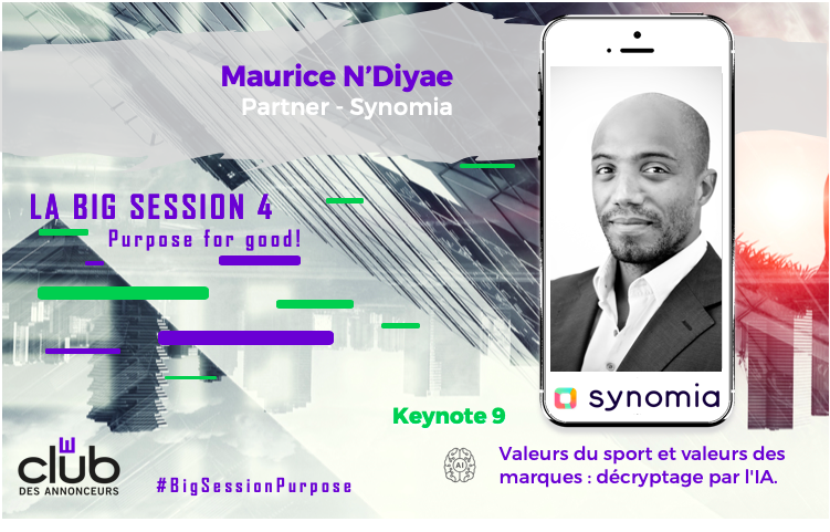 Club_Annonceurs's tweet photo. ⌛J-1 La #BigSessionPurpose c’est demain 11/09 #LeClub 2e volet #PurposeforGood sur les leviers de sens d’engagements en lien avec le sport. 1ere keynote de l’après-midi🗣️: @maurice_ndiaye @synomia la data intelligente au service de l'engagement for good. https://t.co/i5K6G3SuLQ