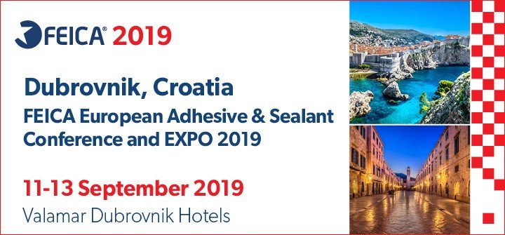 Asistiremos al #FEICA 2019 organizado por la European Adhesive &amp; Sealant Conference, punto de encuentro entre fabricantes, proveedores y otros actores del proceso industrial de creación de adhesivos y sellantes.  Si asistes al congreso esperamos poder saludarte en persona!