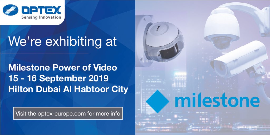 OPTEXSecEMEA's tweet photo. Join our team Gaurav Mahajan and Bassem Jouni next week in Dubai for the @milestonesys Power of Video
See how our innovations integrate with Milestone software empowering the video solutions
https://t.co/bWO4wCLNAZ
#powerofvideo #maketheworldsee #milestonecommunity https://t.co/PmTiNYIfZn