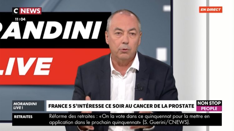 .<a href="/Th_Lebret/">Lebret</a> « il y a quand même 8000 morts du cancer de la prostate chaque année » #MorandiniLive