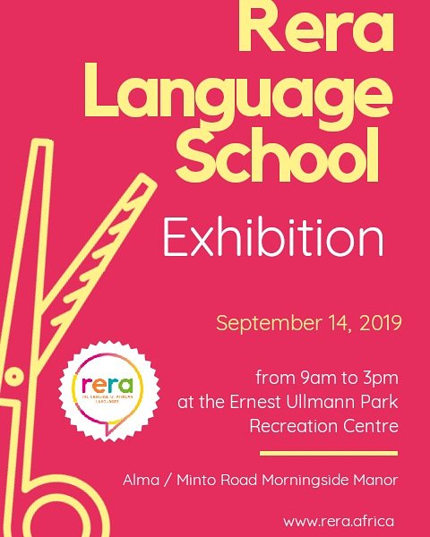 Rera_Africa's tweet image. Rera Language School will be exhibiting at the Ernest Ullmann Park Recreation Centre! Pop in to say HI! and get to know us better.

We&apos;ll also be selling African literature for children!

#reralanguageschool #learnanewlanguage #learnanafricanlanguage #weareindigenous #IYIL2019