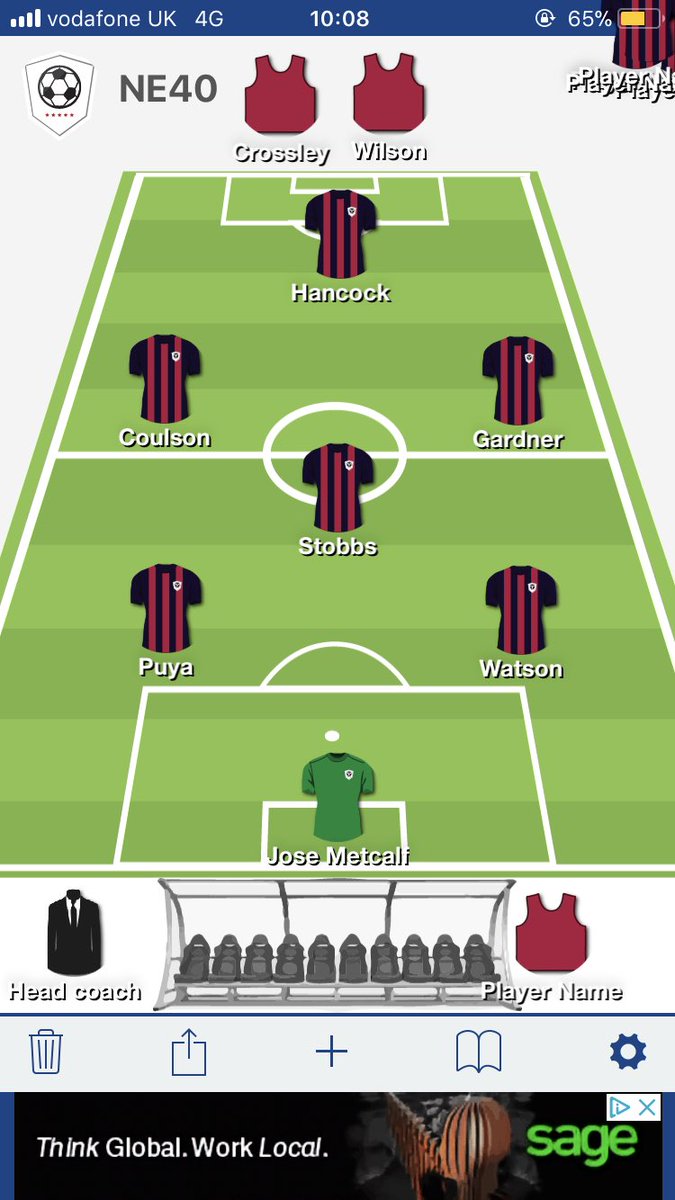 THENE40FC's tweet photo. TEAM NEWS: @ElliottHancock leads the line again looking to add more goals to his record, as NE40’s #1 @josemetcalf1 also known as safehands is back in nets https://t.co/6zS0yXtkWA