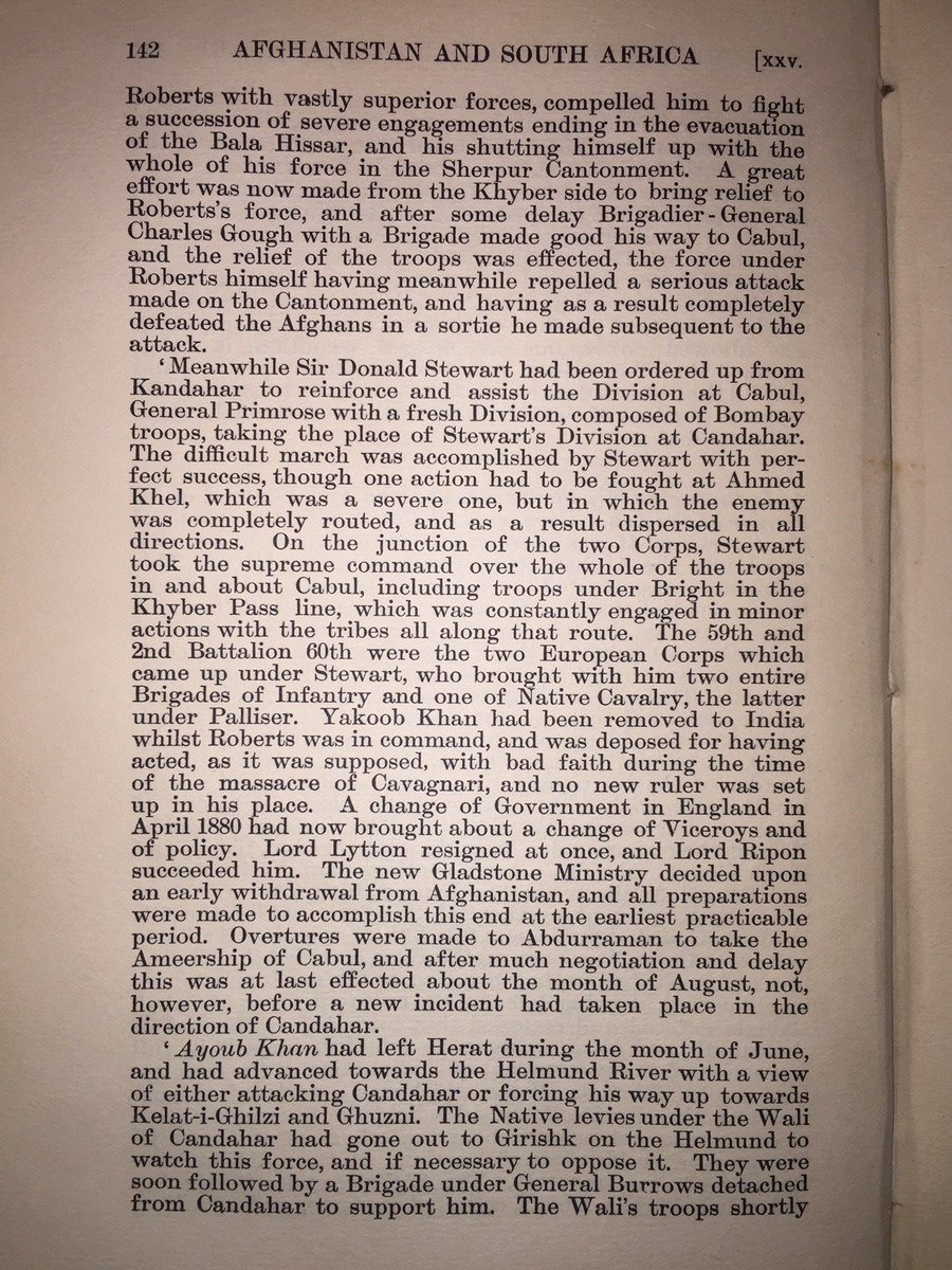 Sir Louis Cavagnari was a British colonial administrator. He made the Treaty of Gandamak in May 1879 with the Afghan Emir. However, in Sept 1879, he & other European diplomats were murdered in an Afghan uprising. After this, an eerily familiar Afghan expedition was made...Caveat