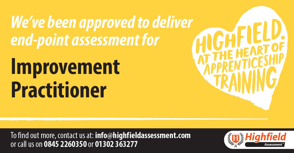 askhighfield's tweet photo. That's 35 and counting! 

We're now approved to deliver end-point assessment (EPA) for the Improvement Practitioner apprenticeship standard. 

#askhighfield #apprenticeships #assessment https://t.co/bcMpmlD0AX