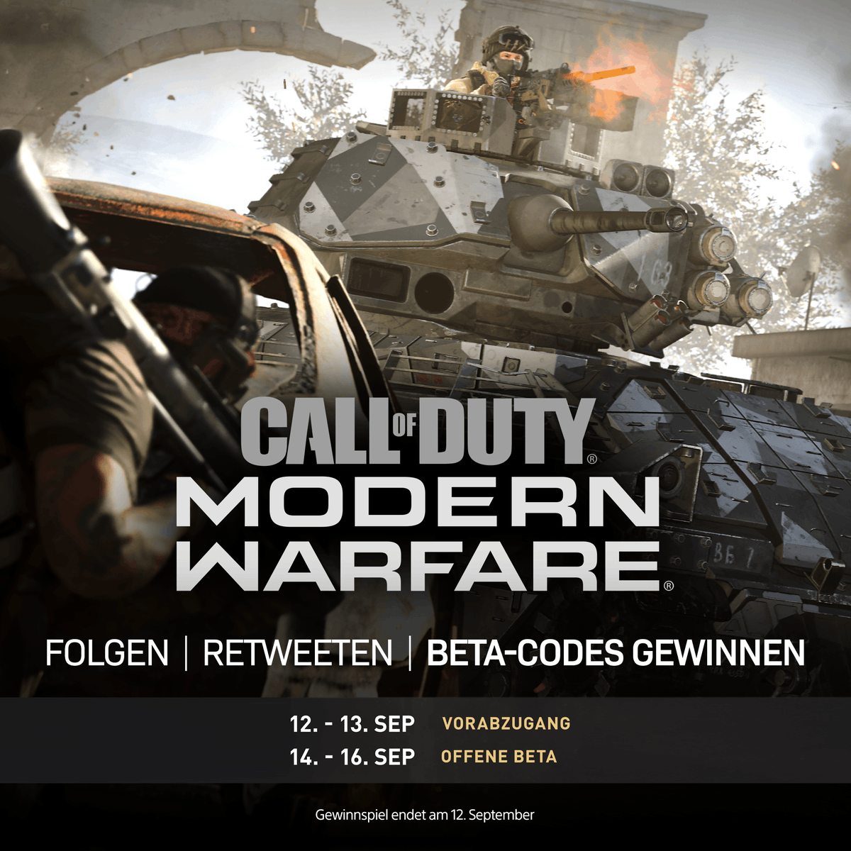 Stürzt euch mit eurem besten Kumpel vorab ins #ModernWarfare-Gefecht: Wir verlosen 15x2 Codes für die Closed Beta. Lock and load! 
#PS4 TNB: bit.ly/2LnerNE