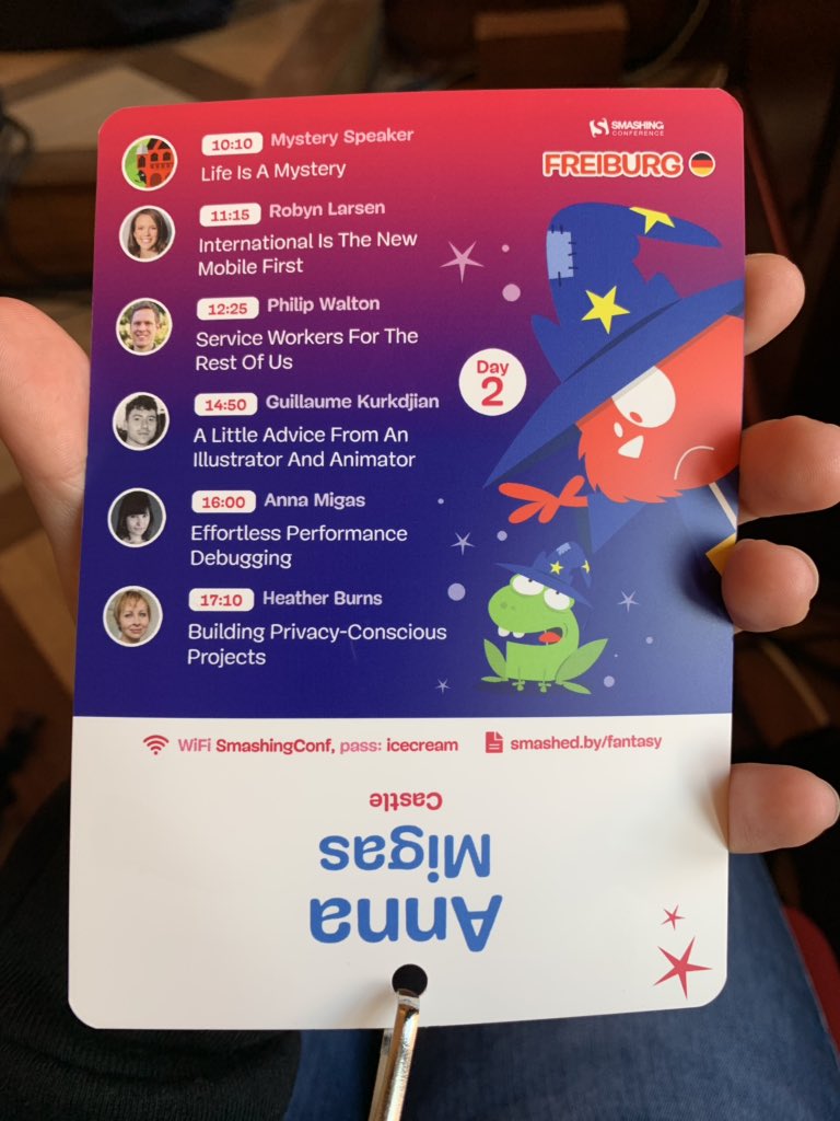 szynszyliszys's tweet photo. Did I share already how much I like the badge illustrations and detail for @smashingconf? ✨🧙🏼‍♀️✨ #smashingconf https://t.co/OH3I0uNvCq