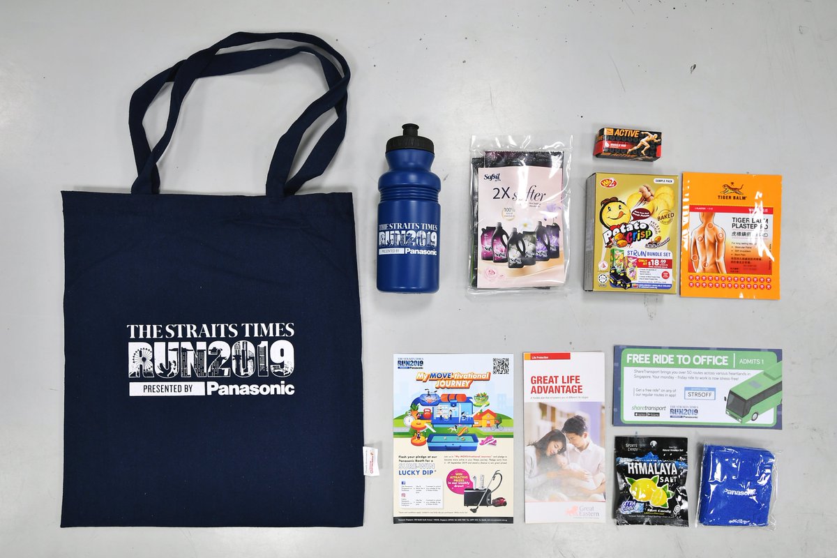 STsportsdesk's tweet photo. #STRun: Goodies to help you on race day, race-pack collection from Sept 26-28 https://t.co/P3jlcuik1Q #athletics #running #10K #Singapore https://t.co/GHBIlTYZBQ