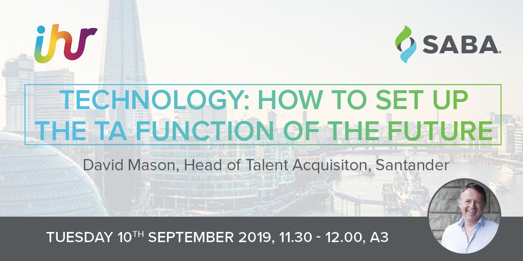 Join us in an hours’ time to hear from David Mason at <a href="/santanderuk/">Santander UK</a>, who will be discussing how to set up the talent acquisition function ready for the future. Hall A3 at 11:30 am – see you there! #IHRLive 

<a href="/InhouseRecNet/">In-house Recruitment</a>