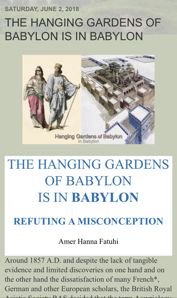Chaldean Nation On Twitter The Hanging Gardens Of Babylon Are
