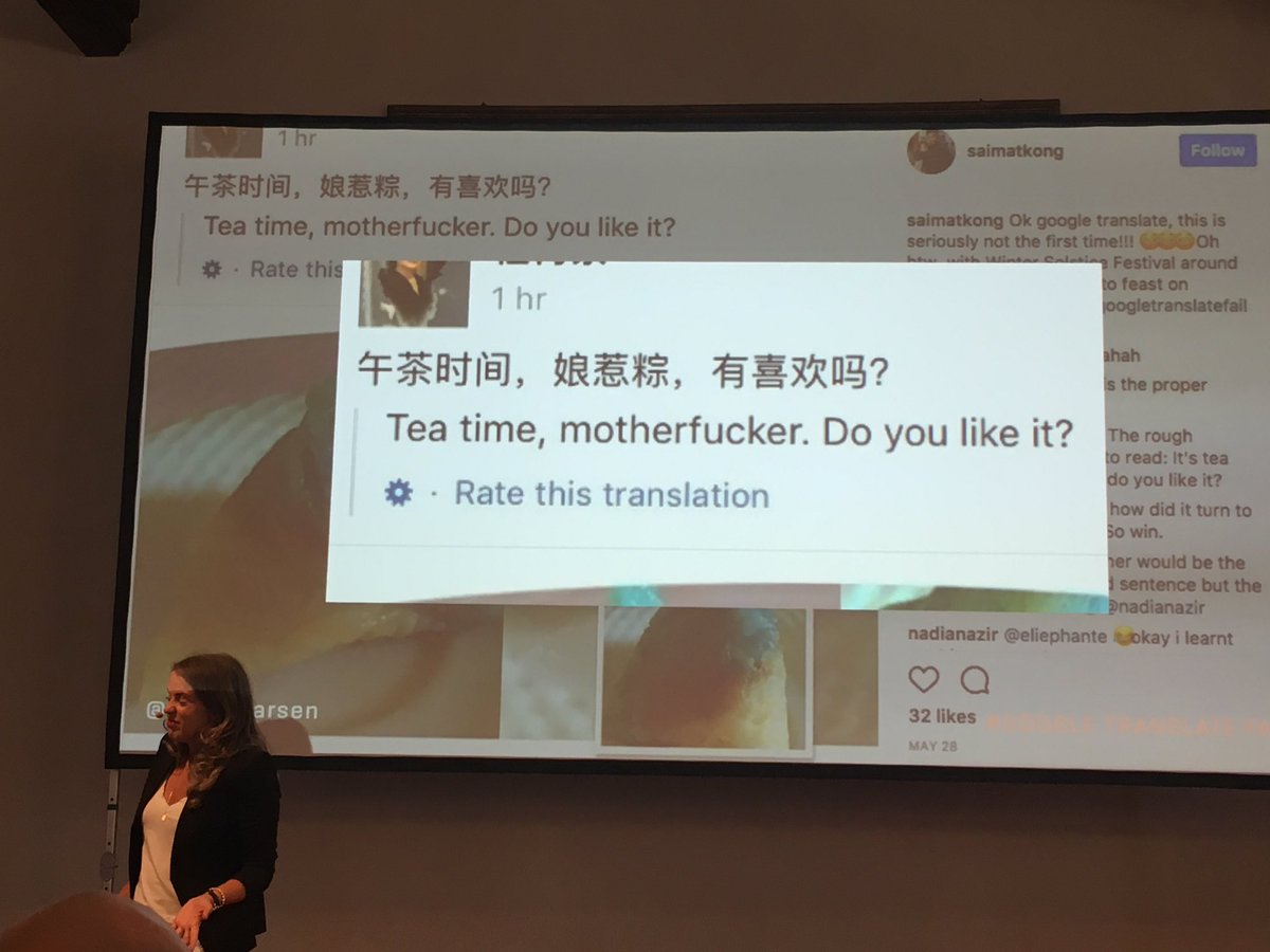 J0N_Leon's tweet photo. „Just use google translate“ if your customer tells you that - does he know this can happen?

Great talk at #smashingconf from @robyn_larsen https://t.co/ZyDcjmfYeL