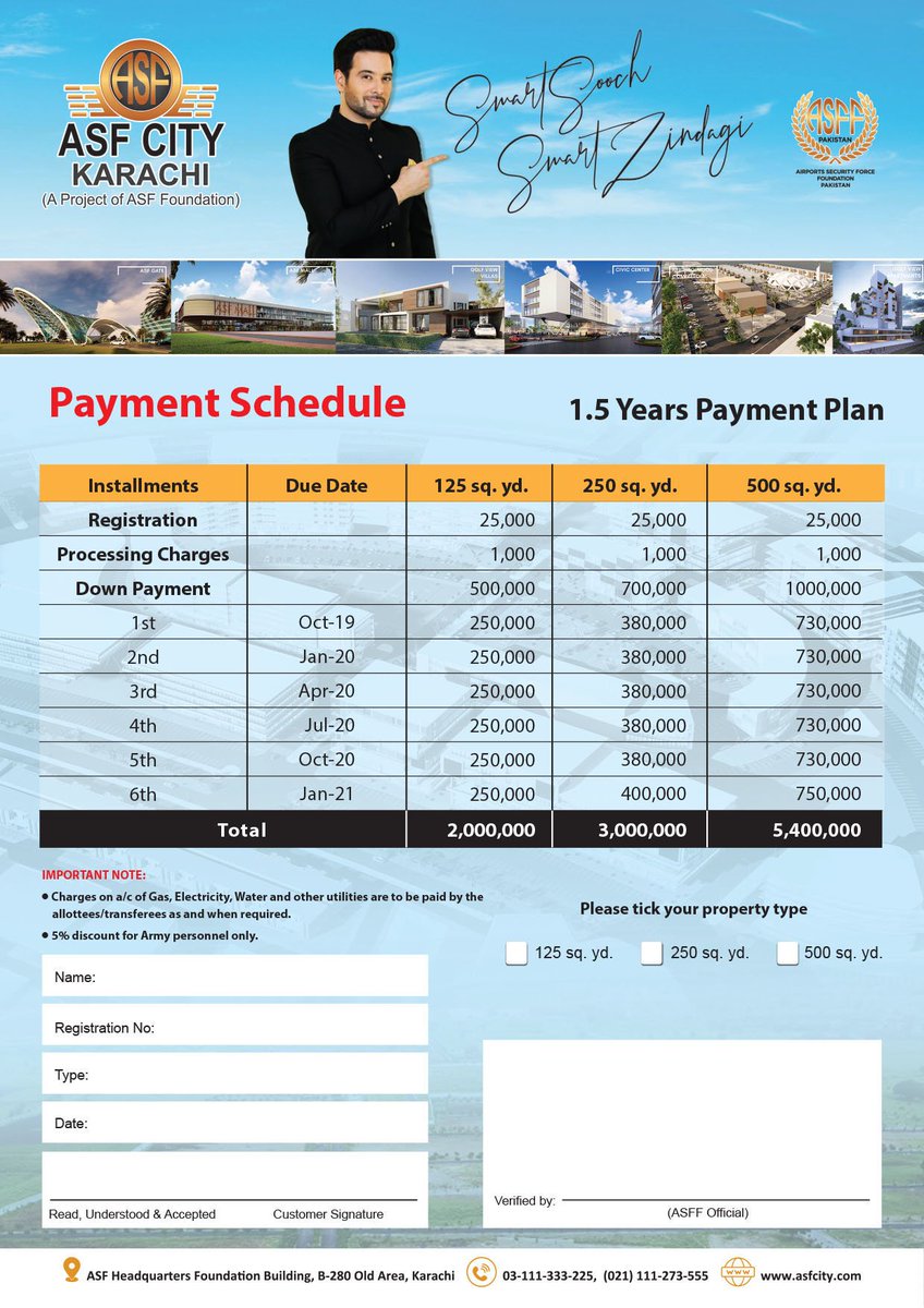 asfcitykarachi's tweet photo. @fouqahmed Payment plans are attached https://t.co/uo9fI4qpkg