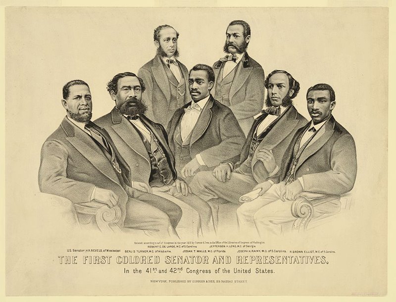 The Birth of a Political Party: A largely Black Party - (Texas)"In July 1867 twenty whites and 150 blacks attended a Republican convention in Houston, where they endorsed free common schools and free homesteads from public lands for blacks and whites."