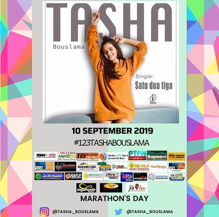 Day 2 : #TashaMarathonDay goes to Jawa Tengah &amp; Yogyakarta 💗

Jangan lupa dengerin &amp; request di radio2 favorit kalian ya 😉

#TashaBouslama #Exclusive #TashaSatuDuaTiga #123TashaBouslama