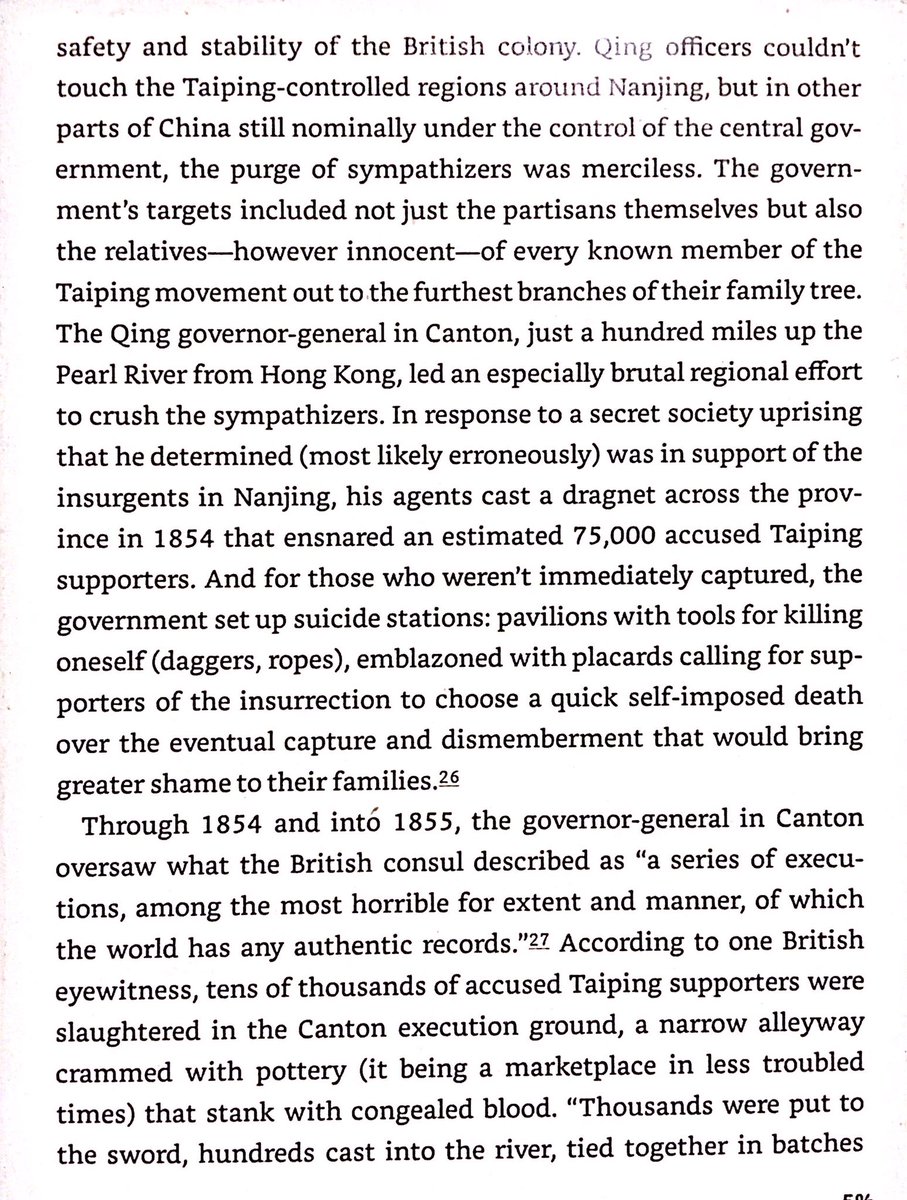 The Qing brutally repressed anywhere they though there might be Taiping sympathizers.