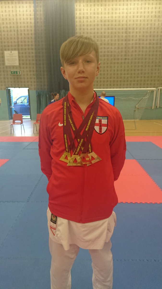 eccleston_joel's tweet photo. A great weekend in South Wales. 3 individual golds in under 15, 14 kata and u der 14 kumite.  A huge thanks to everyone @yipiyap for you ongoing support and to Ste and Jo for keeping me focused and working hard. #DenmarkEuropeans https://t.co/DrSEYCpeLs
