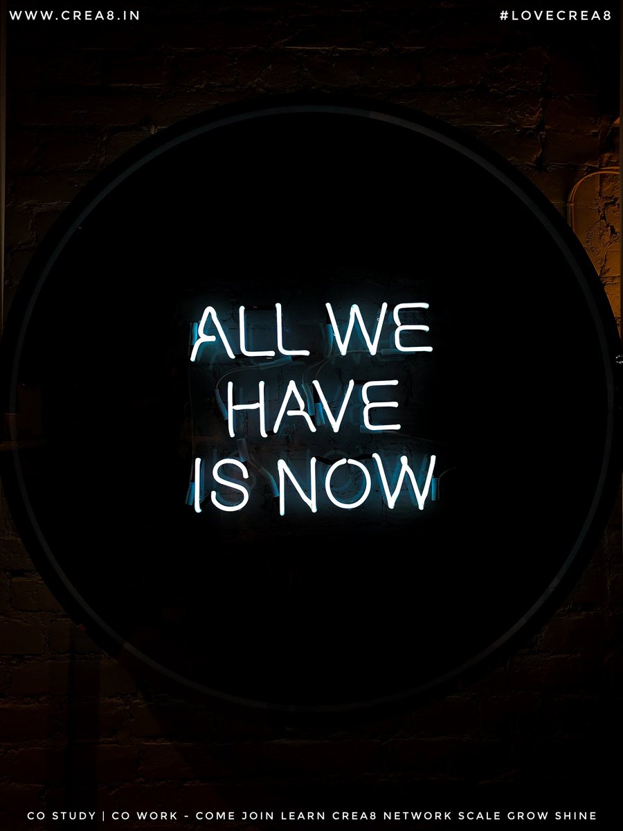 Crea8in's tweet photo. All We Have is #Now
Join #Crea8
https://t.co/YS10h3l3kQ
#SelfStudy #Education #EduTech #Library #Smart #Technology #Premium #Hub #CoWorking #Delhi #India #Trending #Startup
#LoveCrea8 #Crea8CoWorks #Crea8Library #Crea8App #Crea8Ventures https://t.co/jKRNsO7XQk