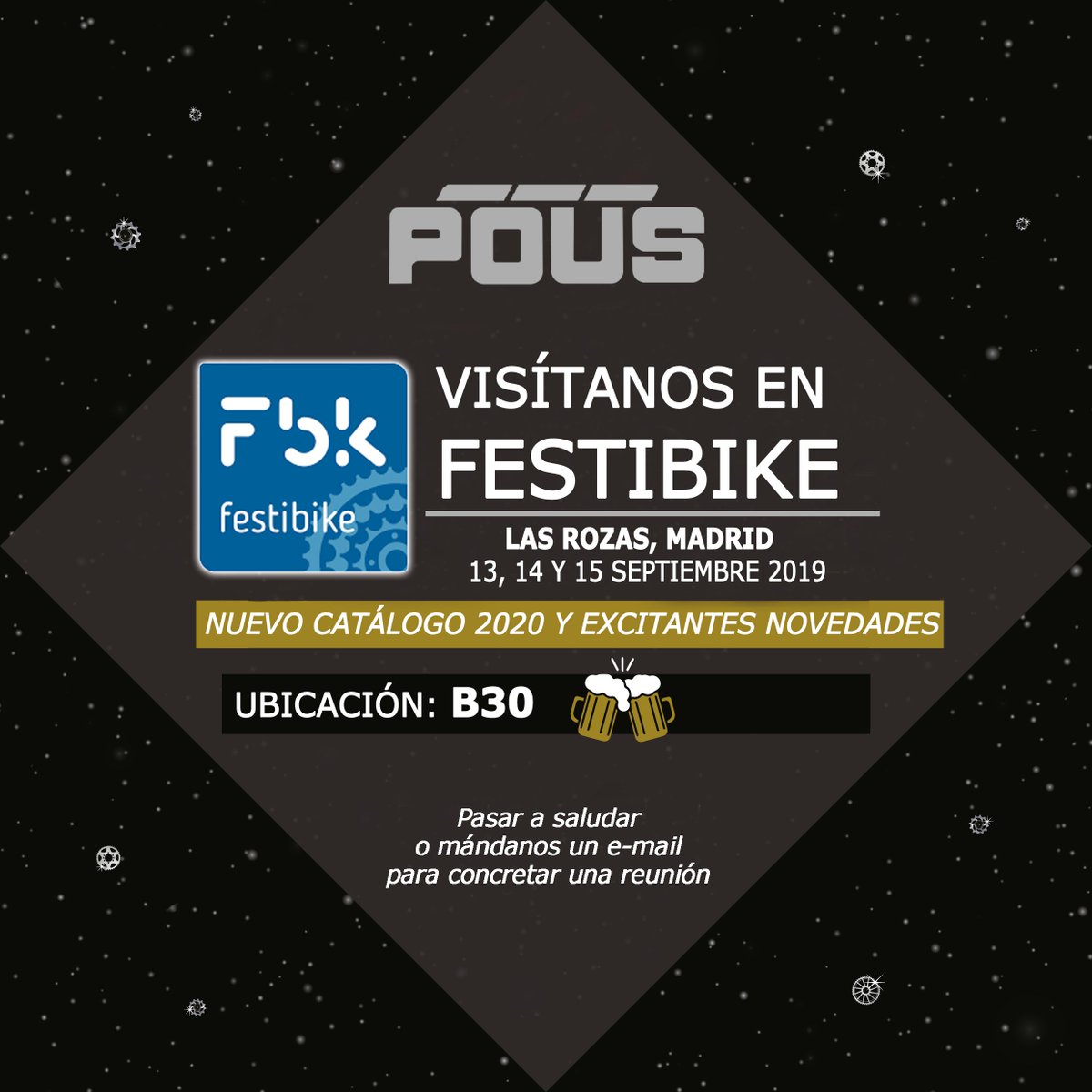 comercial_pous's tweet photo. ¡Te esperamos en @Festibike_2019! https://t.co/EhvnnSR7d2