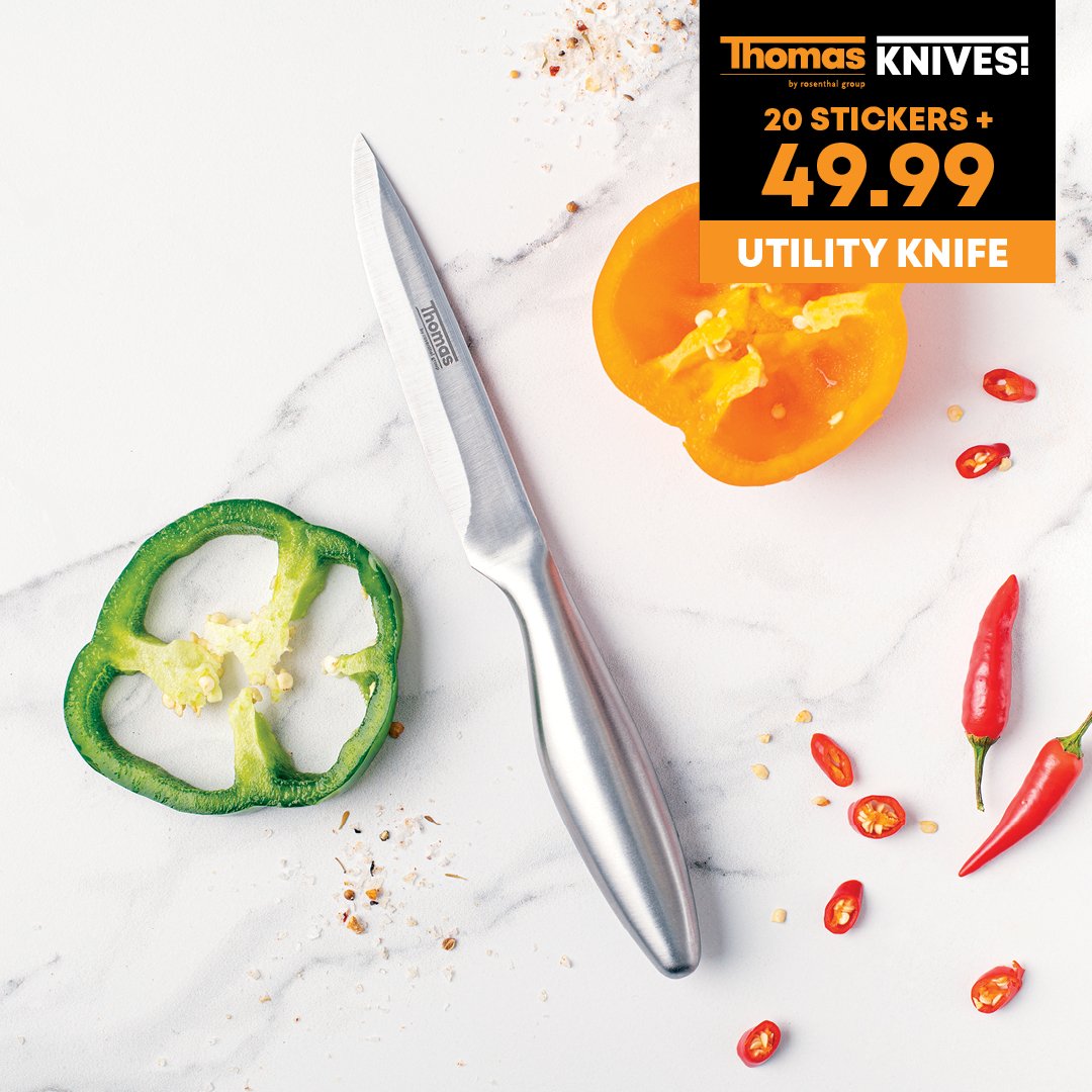 FoodLoversMkt's tweet photo. Getting your last minute shopping done. Don't forget to ask for your sticker. Collect 20 and get up to 75% off on your next knife! And you can also get the knife block for only R49.99!
#ThomasKnives #CollectingStickers #FLM #Save https://t.co/WaPyoO5QTt