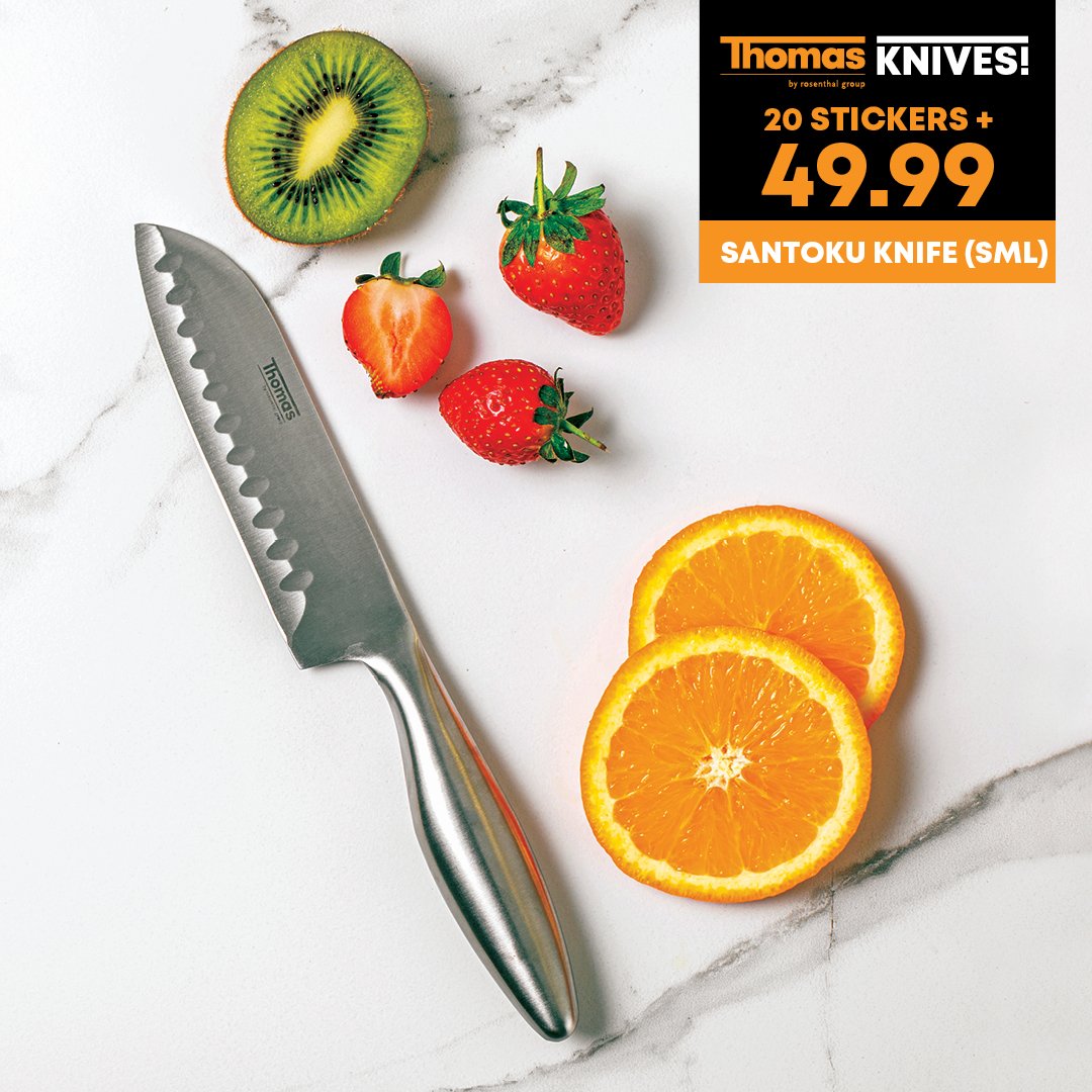 FoodLoversMkt's tweet photo. Getting your last minute shopping done. Don't forget to ask for your sticker. Collect 20 and get up to 75% off on your next knife! And you can also get the knife block for only R49.99!
#ThomasKnives #CollectingStickers #FLM #Save https://t.co/WaPyoO5QTt