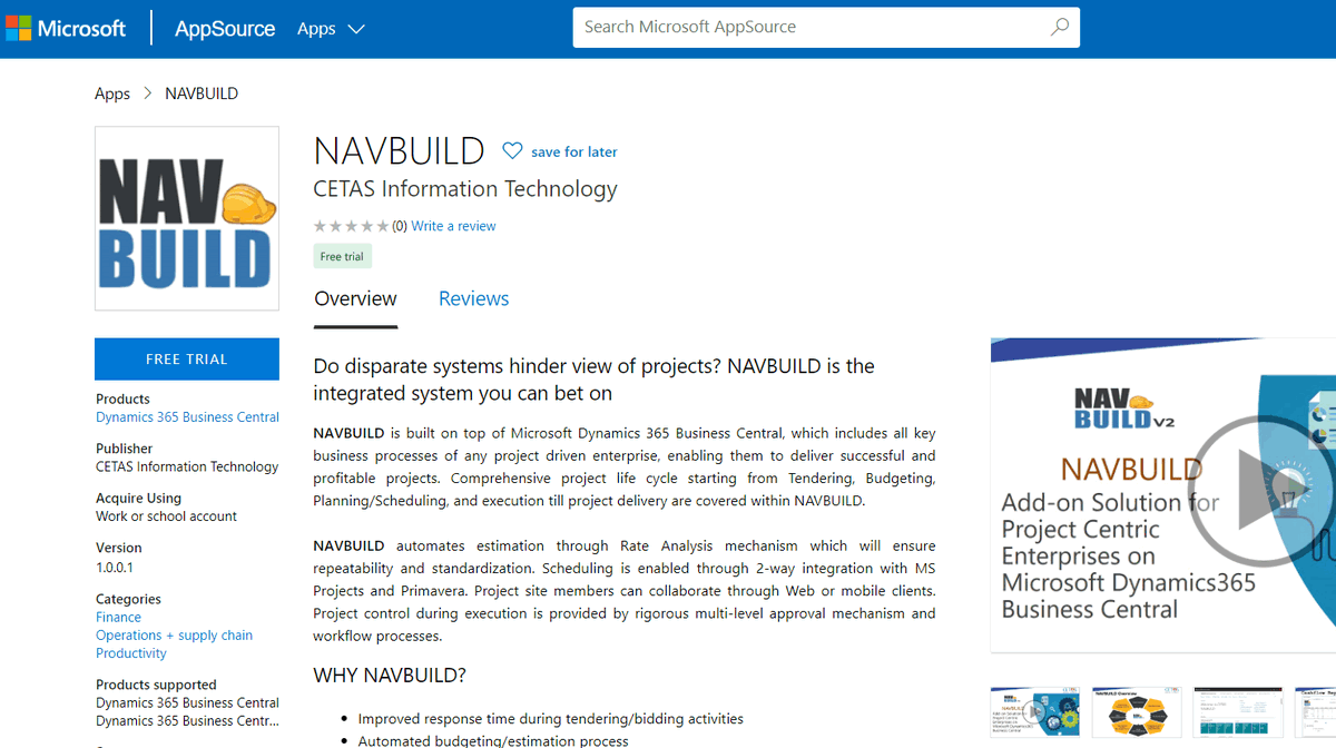 CetasApps's tweet photo. Another Milestone @cetastech ...! We @cetastech
  #ReadyToGo with our Another App on Appsource for #MSDYN365BC ...! "NAVBUILD" - Project Centric Enterprises #NAVBUILD @CetasApps https://t.co/HDvxetNNYX