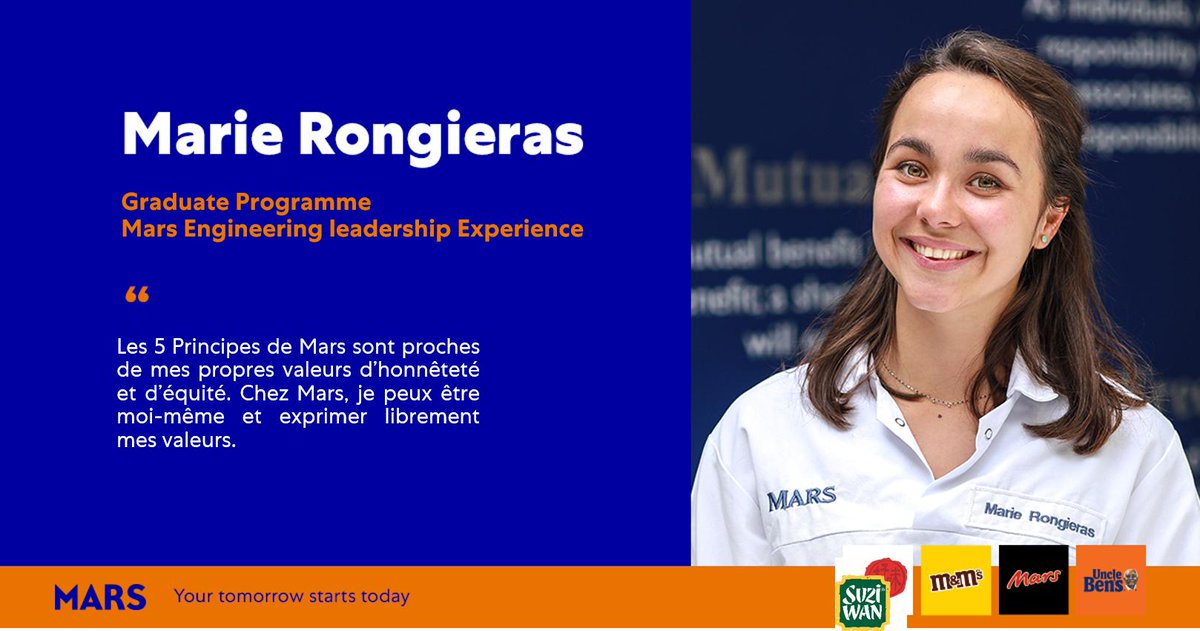 Nous offrons des expériences internationales aux #Associés à la recherche d'aventures ! 🌍
Marie passe actuellement une année à l'étranger dans le cadre de notre #GraduateProgramme 'Engineering leadership Experience' ! En savoir plus ▶️ bit.ly/2lF4D7c #MarsCareer