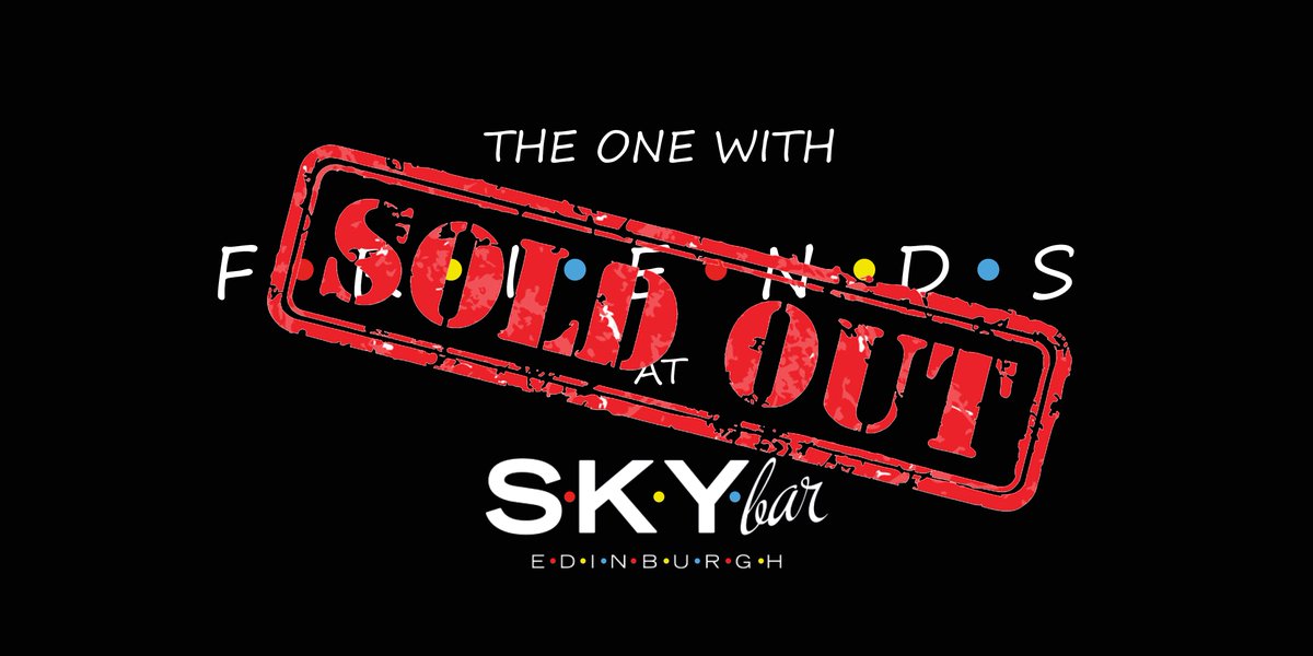 The One with #FRIENDS at the #SKYbar is officially #SOLD #OUT!
If you have tickets, it's going to be a busy night so plan to get there at 7pm when the doors open!
If tickets become available, we will let you know via social media so if you missed out, check back for updates!