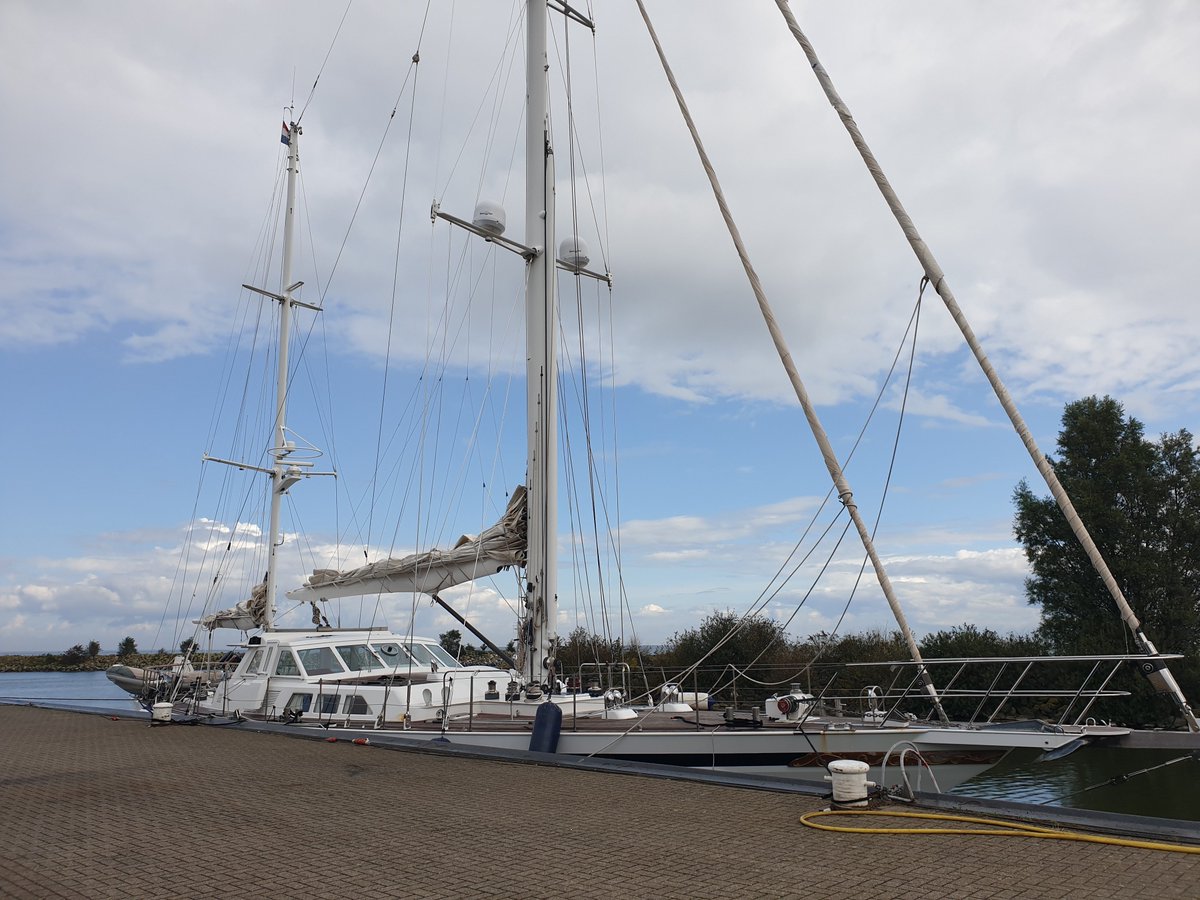 jongertyachts's tweet photo. Jongert welcomes the "Hide N Sea" at the yard! Last night, she moored at our shipyard for an extensive refit. https://t.co/cbO47P4f1l