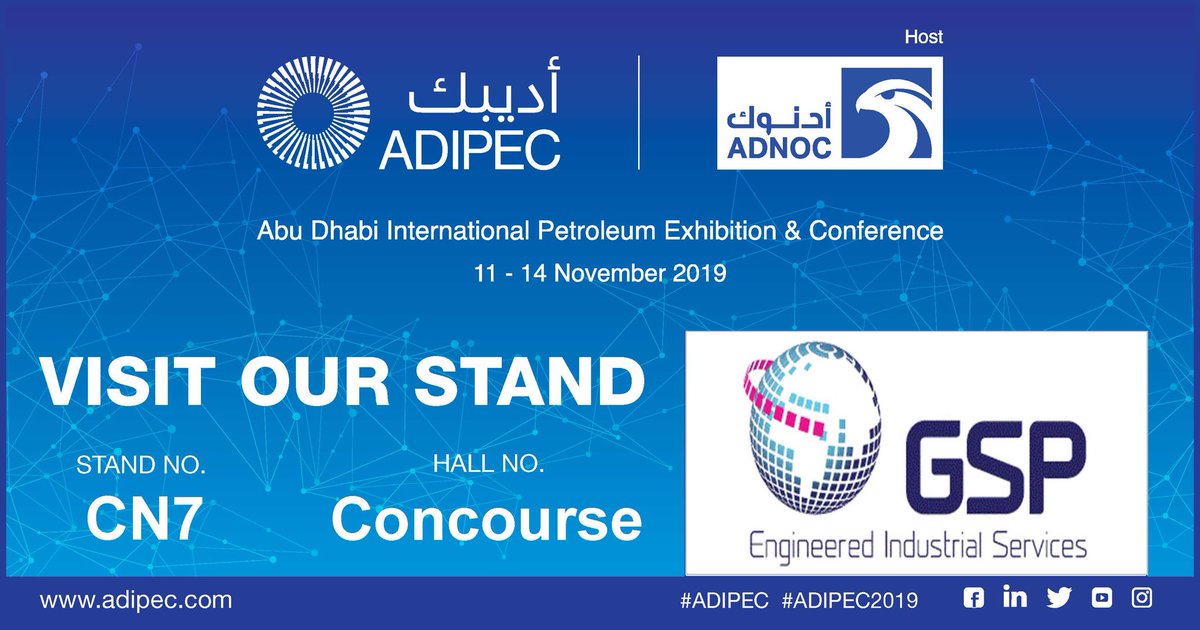 gspwll's tweet photo. #ADIPEC #ADIPEC2019 #ADIPECAbuDhabi #TradeVisitor #TradeProfessionals #OilAndGas #Visitor https://t.co/8ATcXpPJI3