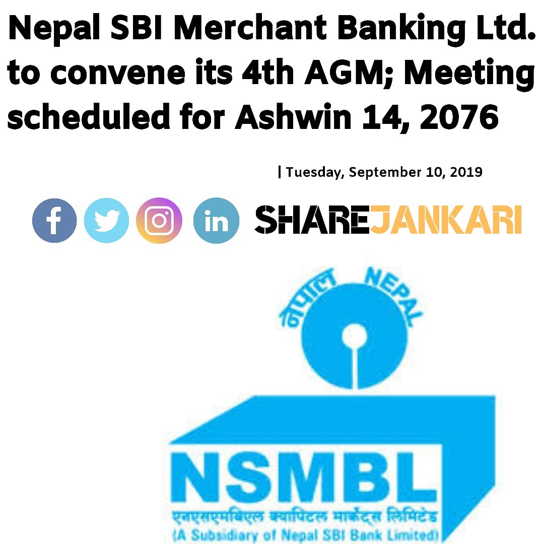 JankariShare's tweet photo. NSMBL 4th AGM was scheduled for Ashwin 14, 2076
#nepalsbibank https://t.co/fHKw83QmPI