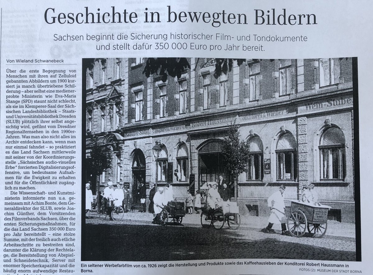 bonstabi's tweet photo. Danke, Wieland Schwanebeck, für den guten Beitrag heute in @dnn_online zur Sicherung des #AVErbe. Kooperation von @filmverband & @SLUBdresden ist sinnvolle Ergänzung des #Landesdigitalisierungsprogramm Sachsen. #Langzeitarchivierung auch in diesem Programm gesichert #LDPSN https://t.co/pmMOXYQvAo