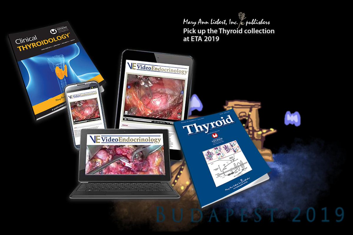 LiebertPub's tweet photo. Find thyroid inspiration at The Annual Meeting of the European Thyroid Association, AND pick up your copies of our THYROID JOURNAL PROGRAM!
For more on this journal, visit: https://t.co/uXM2e7qxag
@EuropeanThyroidAssociation #thyroid #eta2019 https://t.co/3iJ0jCAlje