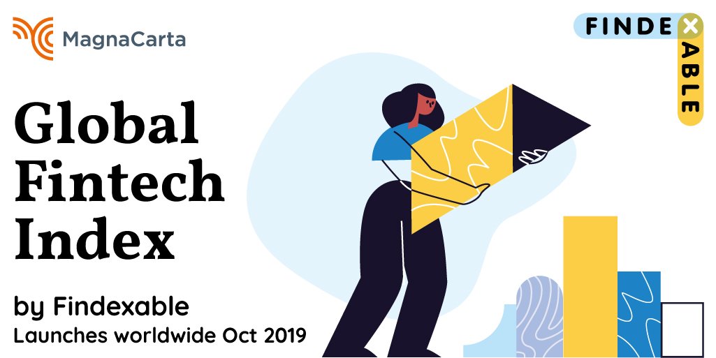 magnacartacomms's tweet photo. The first demo preview of the #Global #Fintech #Index is live on https://t.co/82TM3XuIS5. Want to be part of the index? Contact us today https://t.co/gMmZncOiV1 - @findexable by @magnacartacomms launches worldwide in October 2019 #startup https://t.co/CbFHYjzuMR