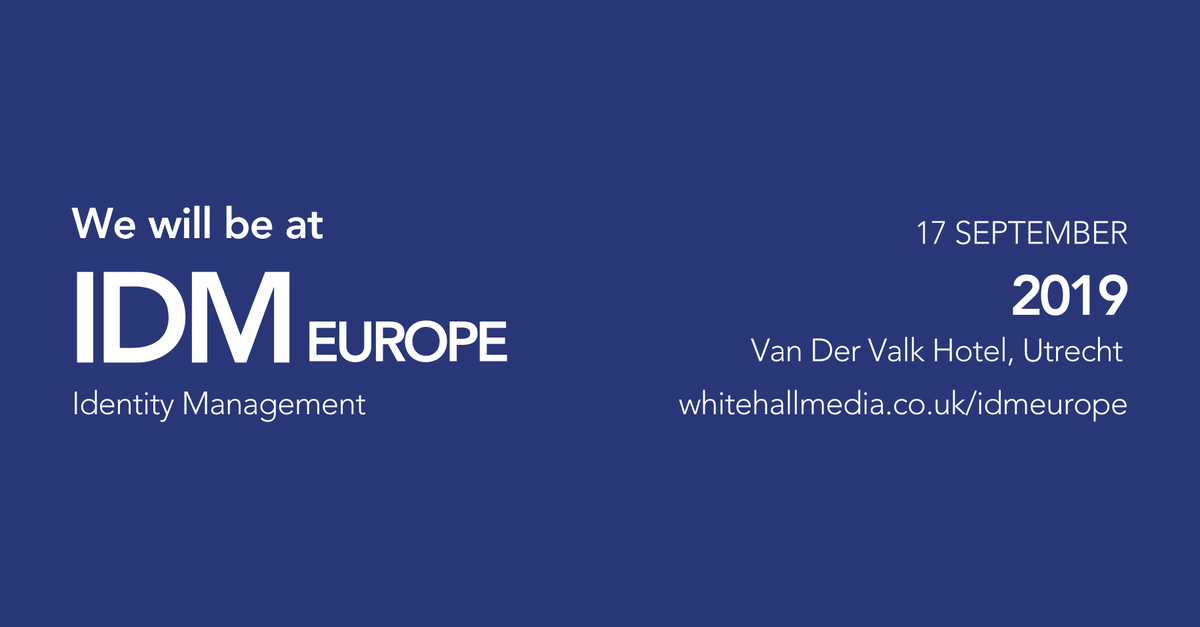 Only one week until IDM Europe! Let's talk Identity Access Management and Access Governance. Schedule a meeting with us here. 
bit.ly/2Z7VnLX @WhitehallMedia #WMIDM #Conference #IAM #IdentityAccessManagement