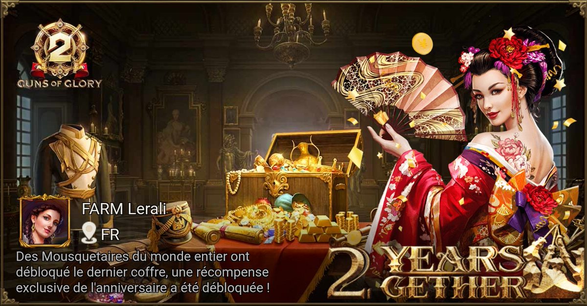 raph999's tweet image. [Événement spécial] Célèbre le deuxième anniversaire de Guns of Glory ! gog-news.kingsgroupgames.com/api/gog2ths/th…