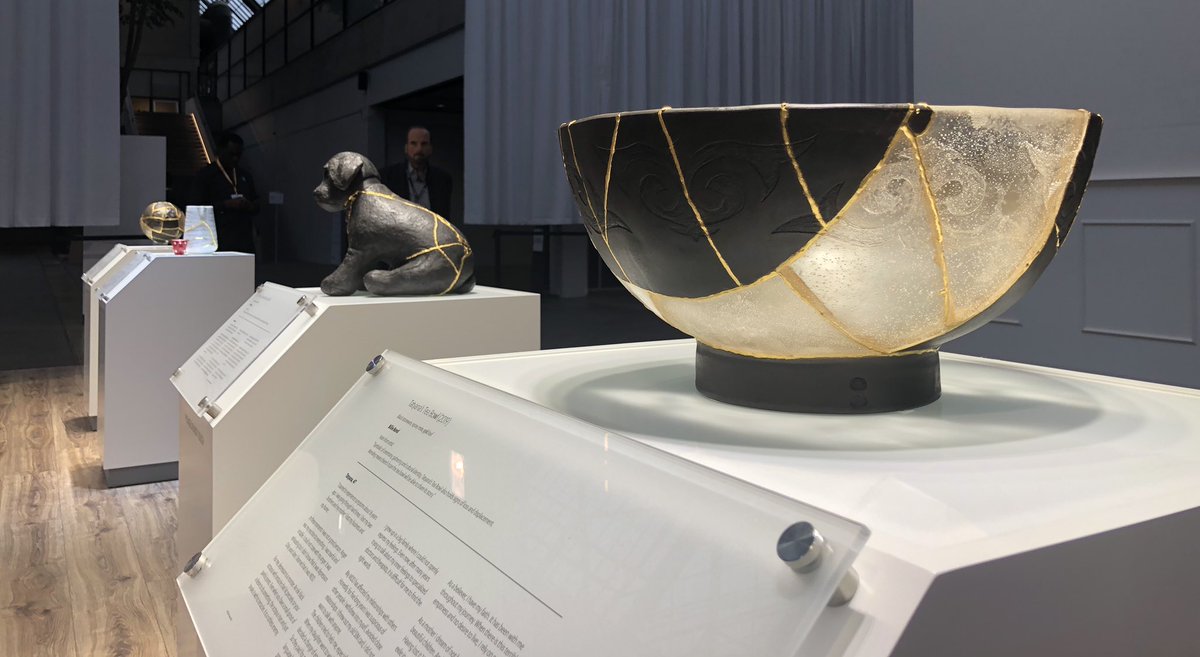 Annika Hulten Excited To Be Part Of The Breakingdepression Art Installation At Ecnp19 Each Item Is Inspired By A Real Mdd Patient Healing A Shattered Mind With Golden Glue Not