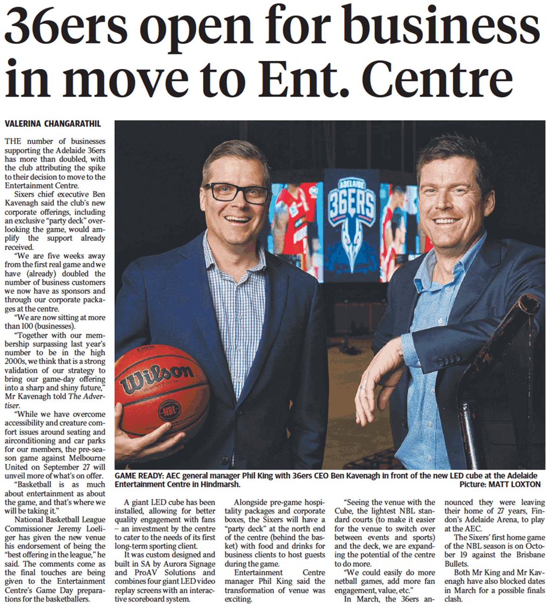 An exciting summer ahead in #Adelaide &amp; for #Basketball in SA, with the finishing touches being made to the <a href="/Adelaide36ers/">Adelaide 36ers</a> new home court at the #AdelaideEntertainmentCentre <a href="/NBL/">NBL</a>