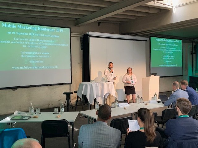 bartoszwilczek's tweet photo. .@Stanoevska und  @twirthmobilebiz eröffnen die #MoMaKo19 in Zürich #MobileMarketing https://t.co/y0KAJPYY3S