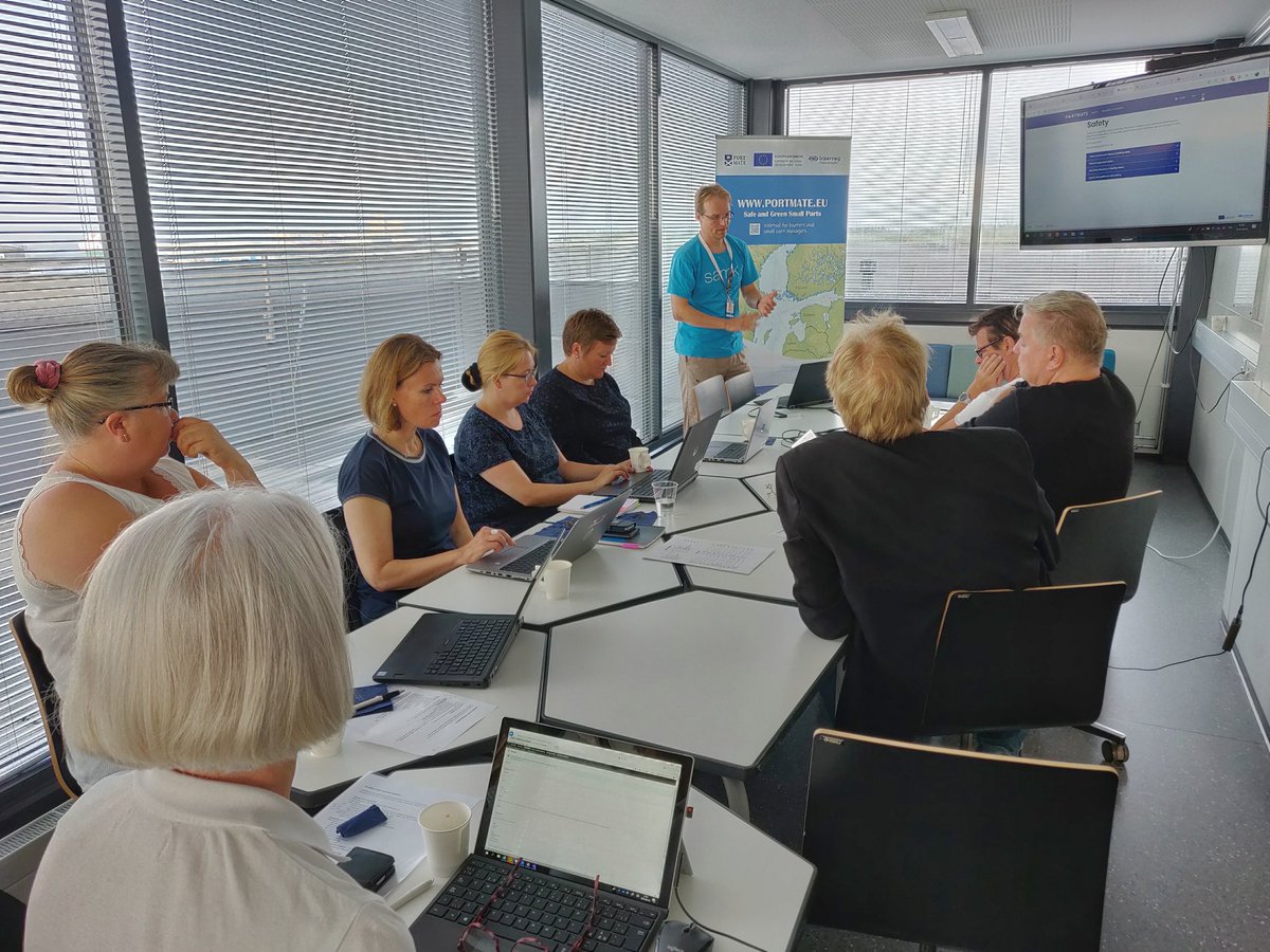 cbportmate's tweet photo. All project partners are in #Rauma getting ready for the final conference! #centralbaltic #safety #reourceefficiency #mysamk #smallports #portmate https://t.co/07NwHHYf4e