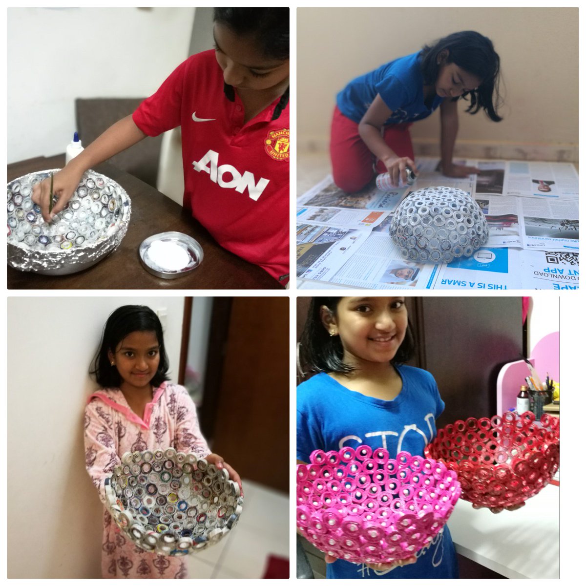 SiniyaSuraj's tweet photo. A beautiful #recycled newspaper basket,it's a great way to be Go Green!Grab some old newspapers, scissors,glue&amp;a thin stck you're ready to transform an average stack of newspapers intoa durable echo-friendly basket @KHDA @MOEducationUAE  @BeeahUAE @eegemirates #ReduceReuseRecycle https://t.co/1d7a5liIpi