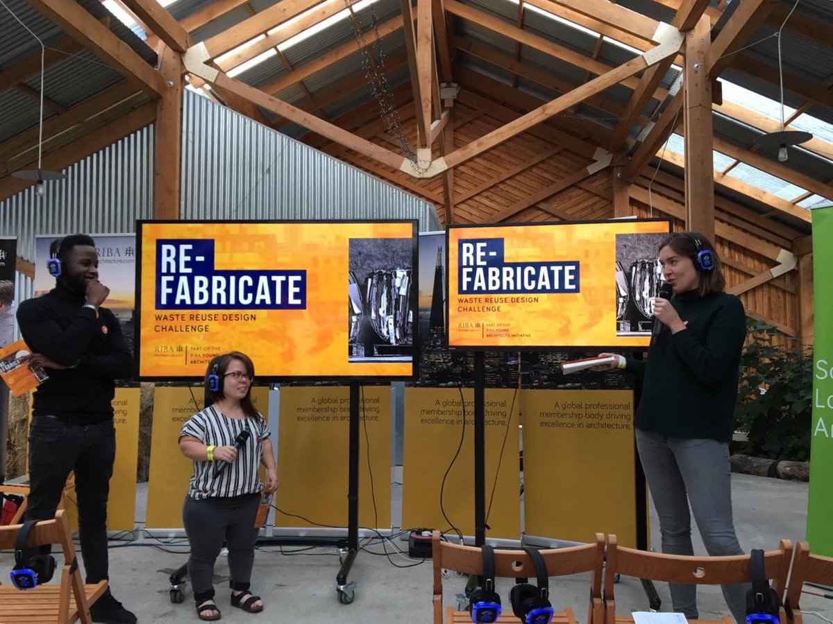 Myself, <a href="/kridgway01/">Kate Ridgway</a> and Rosie Scott launched @riba_refab at RIBA Sustainable Architecture Festival. Re-fabricate is a collaborative research project for young architects and creative professionals looking at waste reuse in the construction industry.

re-fabricate.co.uk