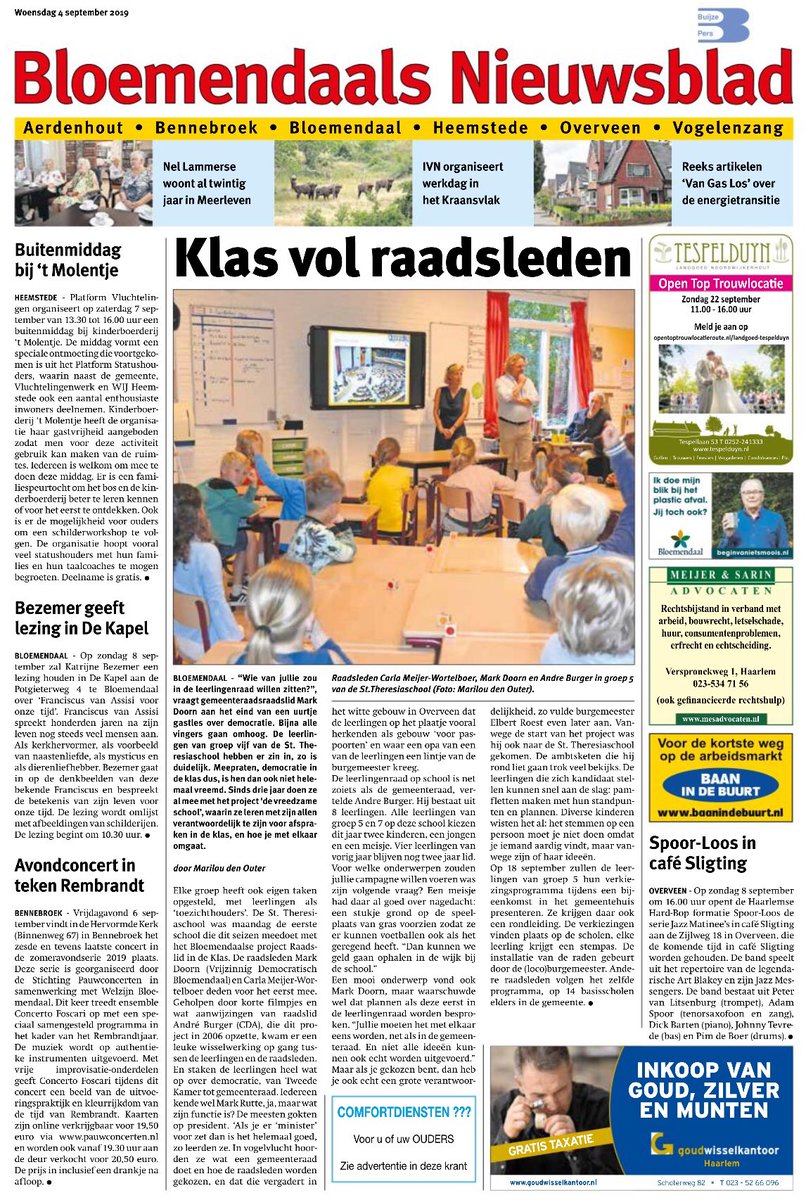 connyvs's tweet photo. De komende weken maken we weer veel basisschoolleerlingen enthousiast voor een actieve rol in de democratie #RIDK = Raadslid in de klas + leerlingenraadverkiezingen in Aerdenhout, Bennebroek, Bloemendaal, Overveen en Vogelenzang #blmdl https://t.co/PrxbVjEg39