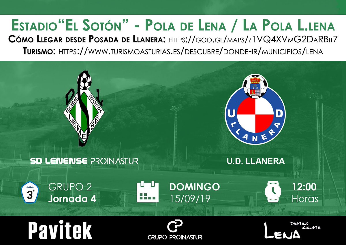 sdlenense's tweet photo. ⏰HORARIOS
14 y 15 de septiembre de 2019

FÚTBOL BASE 
🔗 https://t.co/KEydEl4fiY

🇳🇬#Verdiblancos🇳🇬
👴🏻#SiemprePepeMesa
👨🏼‍🎨#DéjanosPintarAlgoEnTuVida https://t.co/AVNo93wdJz