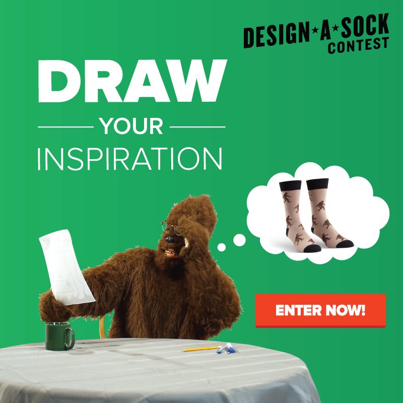 SockItToMeInc's tweet photo. What are your two favorite things? Put them together on a sock! This year, we want to see what you can create in the 2019 Design-a-Sock Contest! https://t.co/OqtOqsEatJ
#dasc #dasc19 #contest #designcontest https://t.co/iuKX5XoCbR