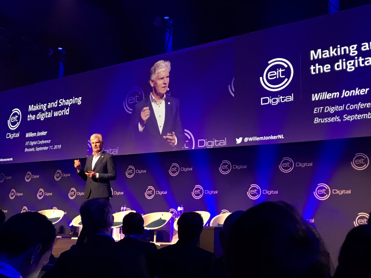 PuiSanTam's tweet photo. Kicking off @EIT_Digital conference &amp; partner event 2019 in #Brussels CEO @WillemJonkerNL talks about the makers and shapers journey for a strong digital #Europe #eitdigital19 https://t.co/0DDK0HWjKq